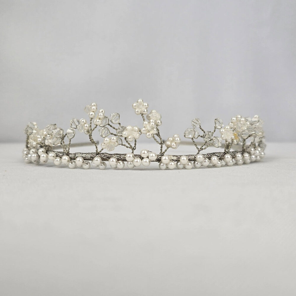 Crystal & Faux Pearl Bridal Hair Accessory